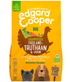 Edgard & Cooper Trockenfutter für Hunde, Bio, Grandioser Freiland-Truthahn & -Huhn Adult