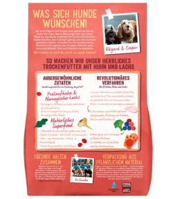 Edgard & Cooper Trockenfutter für Hunde, Herrliches Freilaufhuhn & Norwegischer Lachs, Senior