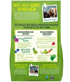 Edgard & Cooper Trockenfutter für Hunde, Unwiderstehliches Grasgefüttertes Lamm Adult