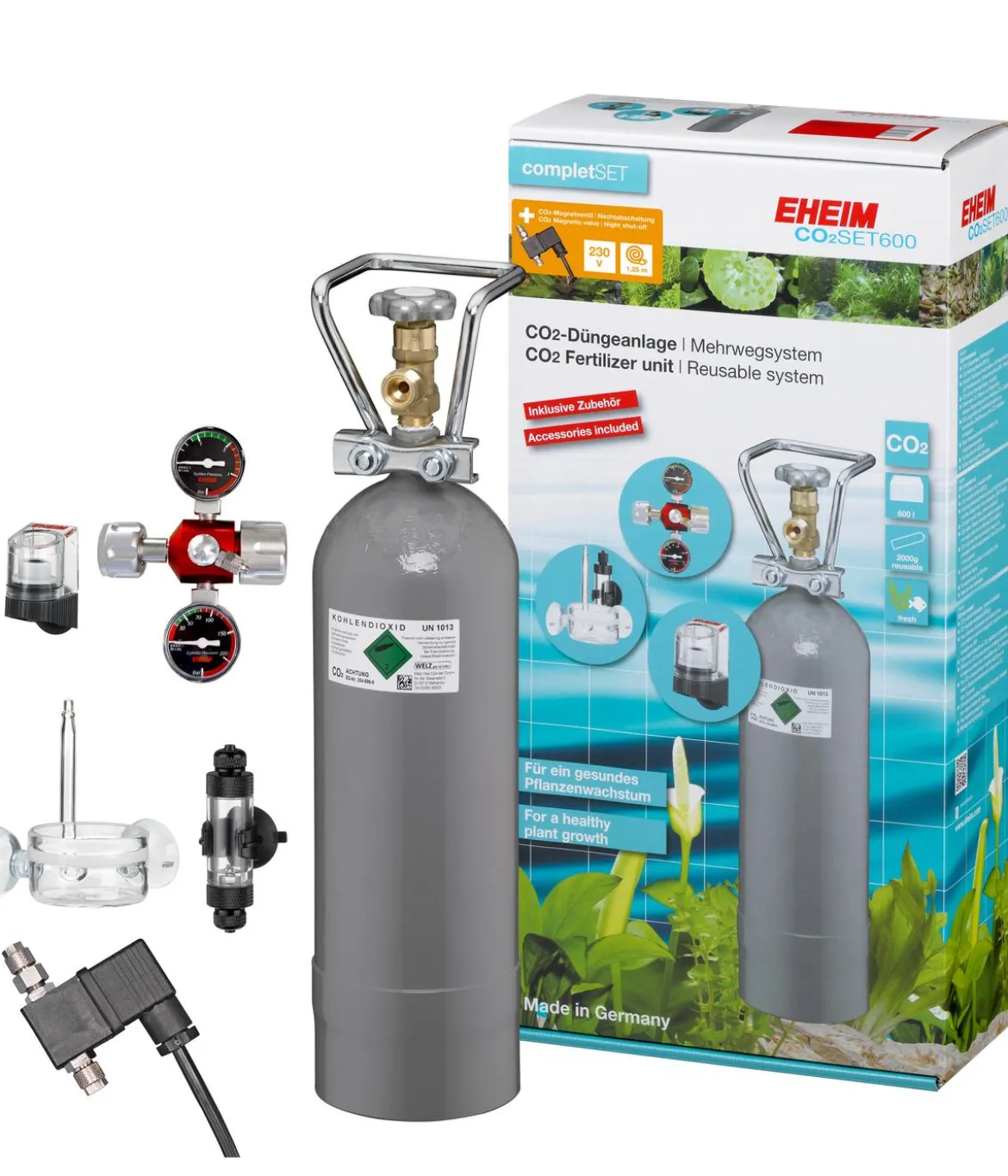 EHEIM CO2-Düngeanlage-Set Mehrweg mit Magnetventil