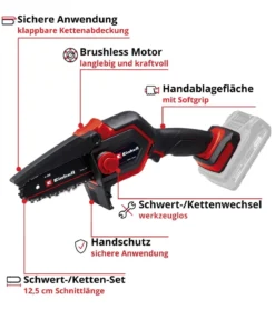 Einhell Akku-Astkettensäge GE-PS 18/15 Li BL-Solo