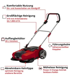 Einhell Akku-Kehrmaschine TE-SW 18/610 Li-Solo