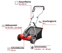Einhell Akku-Spindelmäher GE-HM 18/38 Li-Solo