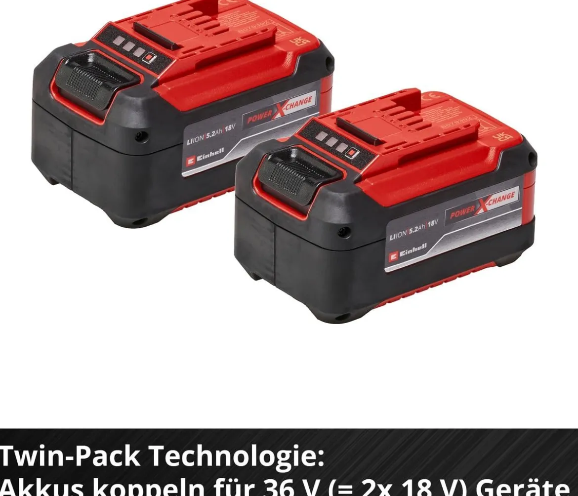 Einhell Akku 2x 18 V 5,2 Ah PXC-Twinpack