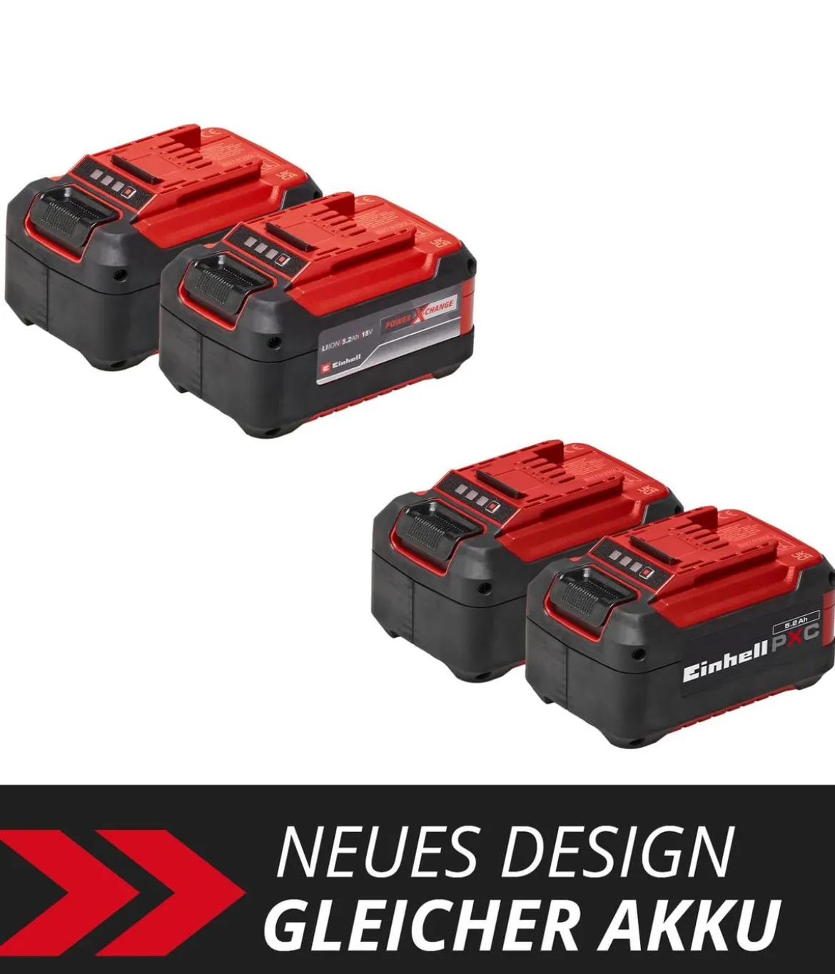 Einhell Akku 2x 18 V 5,2 Ah PXC-Twinpack