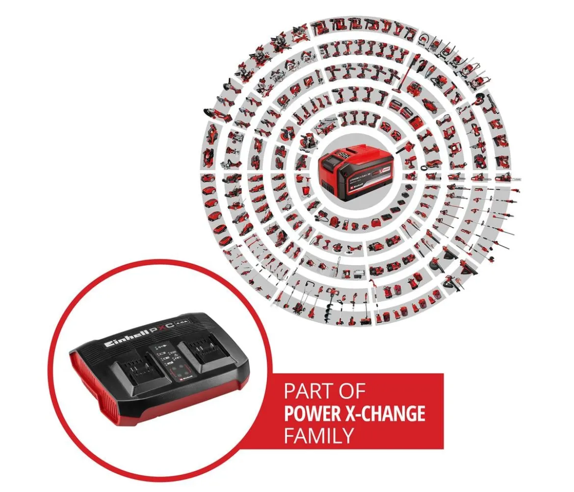 Einhell PXC-Ladegerät Power X-Twincharger 4A