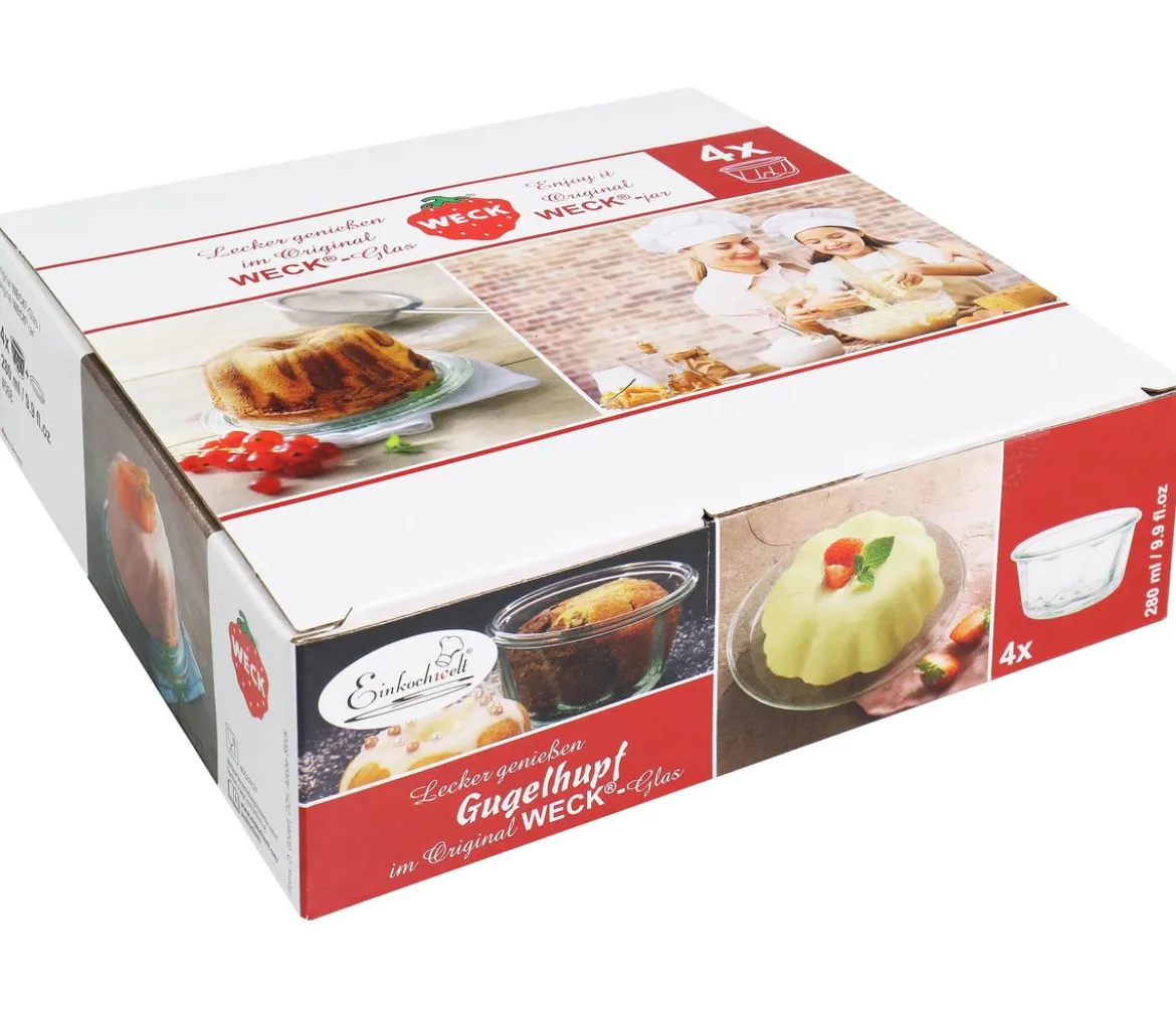 Einkochwelt WECK® Gugelhupfglas, 280 ml, 4er-Set