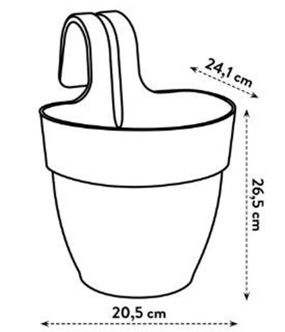 elho Kunststoff-Balkonhängetopf Vibia Campana Easy, rund