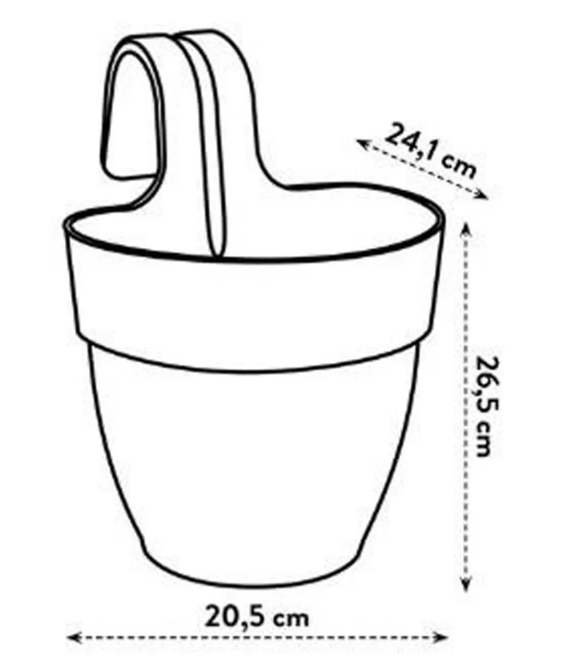 elho Kunststoff-Balkonhängetopf Vibia Campana Easy, rund