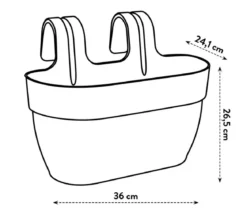 elho Kunststoff-Balkonhängetopf Vibia Campana Easy, länglich
