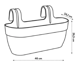elho Kunststoff-Balkonhängetopf Vibia Campana Easy, länglich