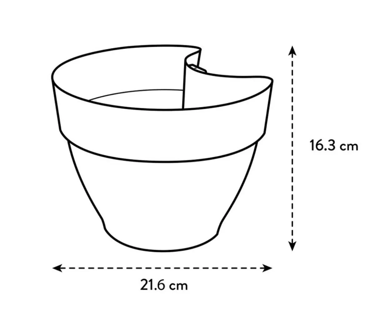 elho Kunststoff-Fallrohrtopf Vibia Campana, rund, ca. Ø19/H16 cm