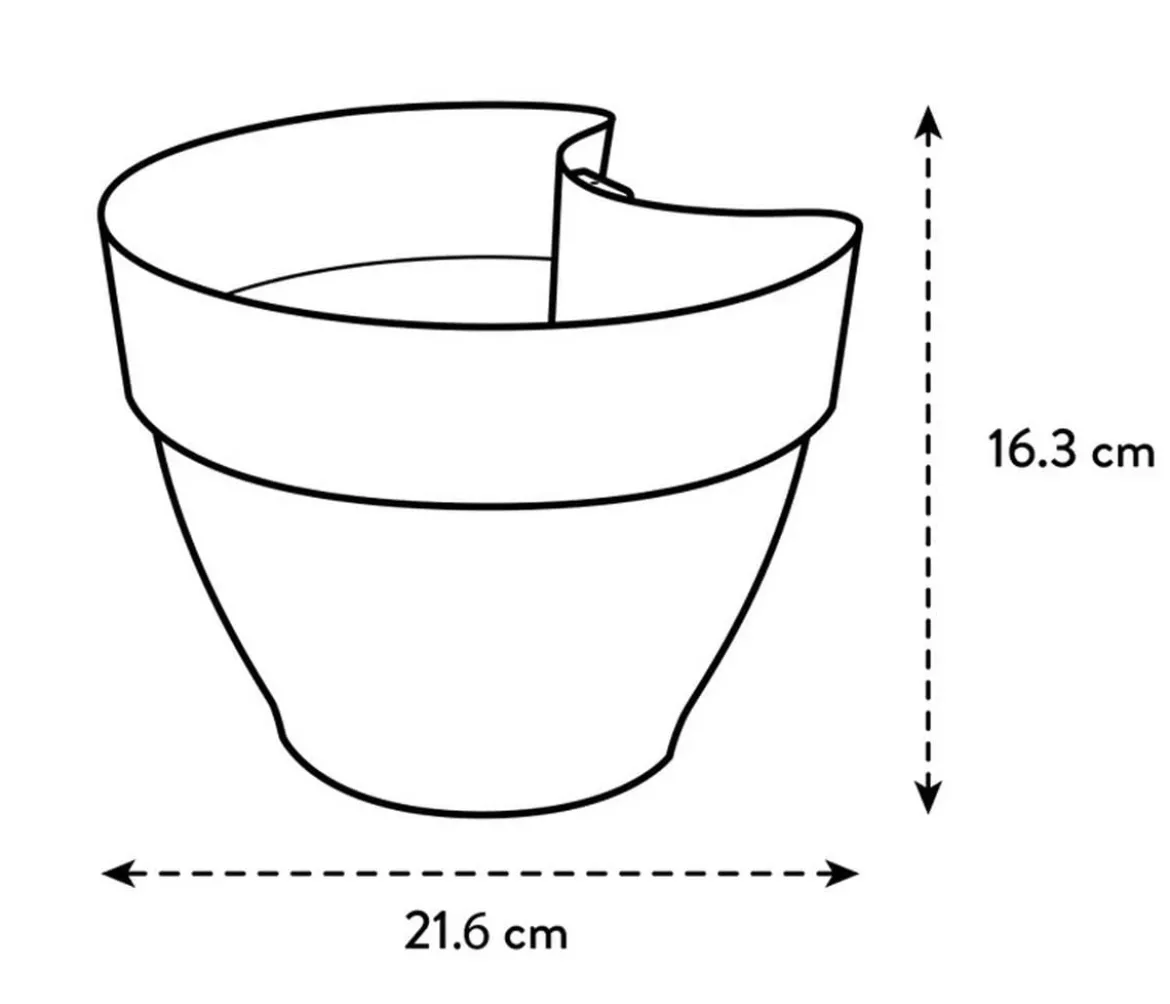 elho Kunststoff-Fallrohrtopf Vibia Campana, rund, ca. Ø19/H16 cm