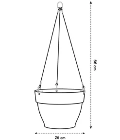elho Kunststoff-Hängeampel Vibia Campana, rund, ca. Ø26/H26 cm