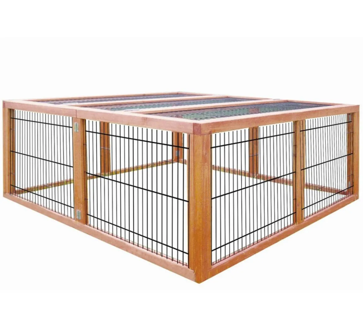 Elmato® Freilaufgehege Deluxe, ca. B120/H48/T120 cm
