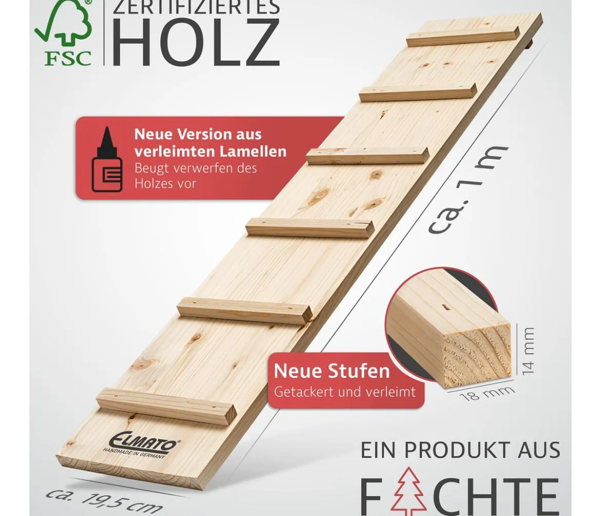 Elmato® Katzentreppe, 3 x 100 cm