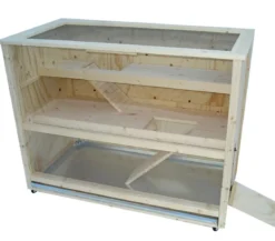 Elmato® Nager-Zimmervoliere Luxus auf Rollen, ca. B117/H94/T62 cm