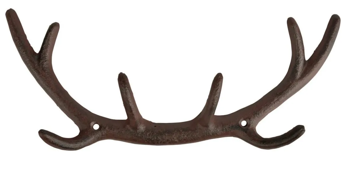 Esschert Design Gusseisen-Wandhaken Geweih