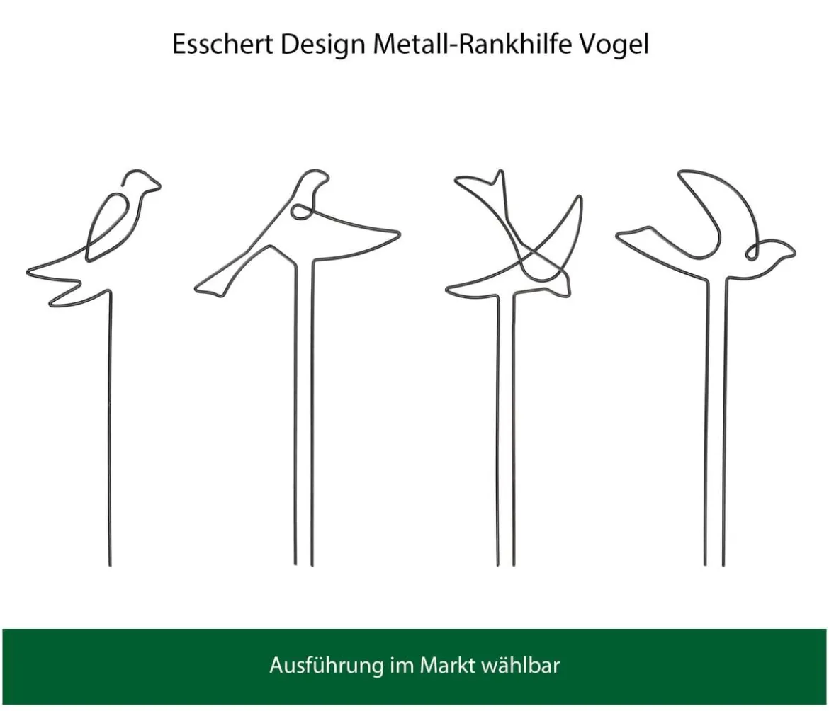 Esschert Design Metall-Rankhilfe Vogel, verschiedene Ausführungen, ca. H37,8 cm