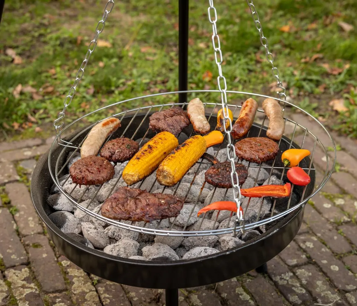 Esschert Grill-Feuerschale inkl. Dreibein, ca. B67,5/H157/T77 cm
