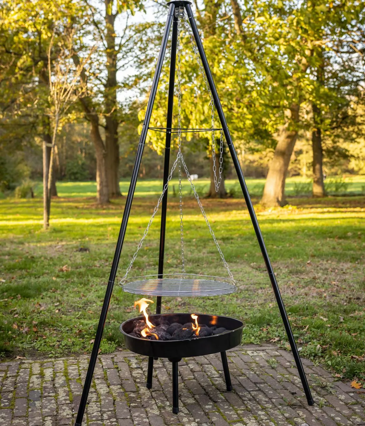 Esschert Grill-Feuerschale inkl. Dreibein, ca. B67,5/H157/T77 cm