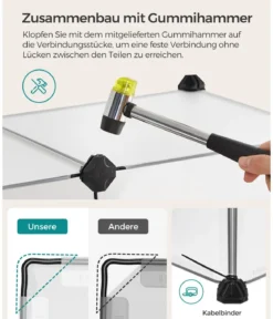 Feandrea Freigehege mit Bodenplatten, Kuststoff, ca. B125/H42/T63 cm