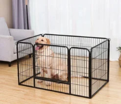 Feandrea Freilaufgitter für Hunde, ca. B122/H70/T80 cm