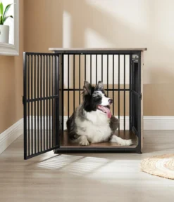 Feandrea Hundekäfig, greige, ca. B98/H69/T65 cm