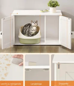 Feandrea Katzenklo-Schrank mit Türen, ca. B80/H49,2/T53 cm