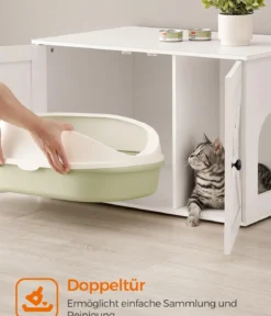 Feandrea Katzenklo-Schrank mit Türen, ca. B80/H49,2/T53 cm