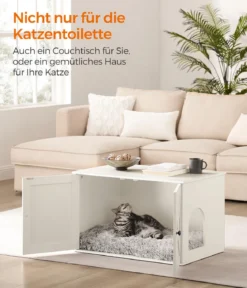 Feandrea Katzenklo-Schrank mit Türen, ca. B80/H49,2/T53 cm