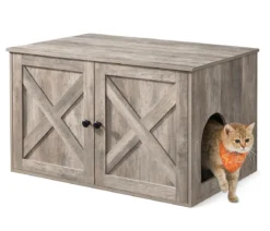 Feandrea Katzenklo-Schrank mit Türen, ca. B80/H49,2/T53 cm