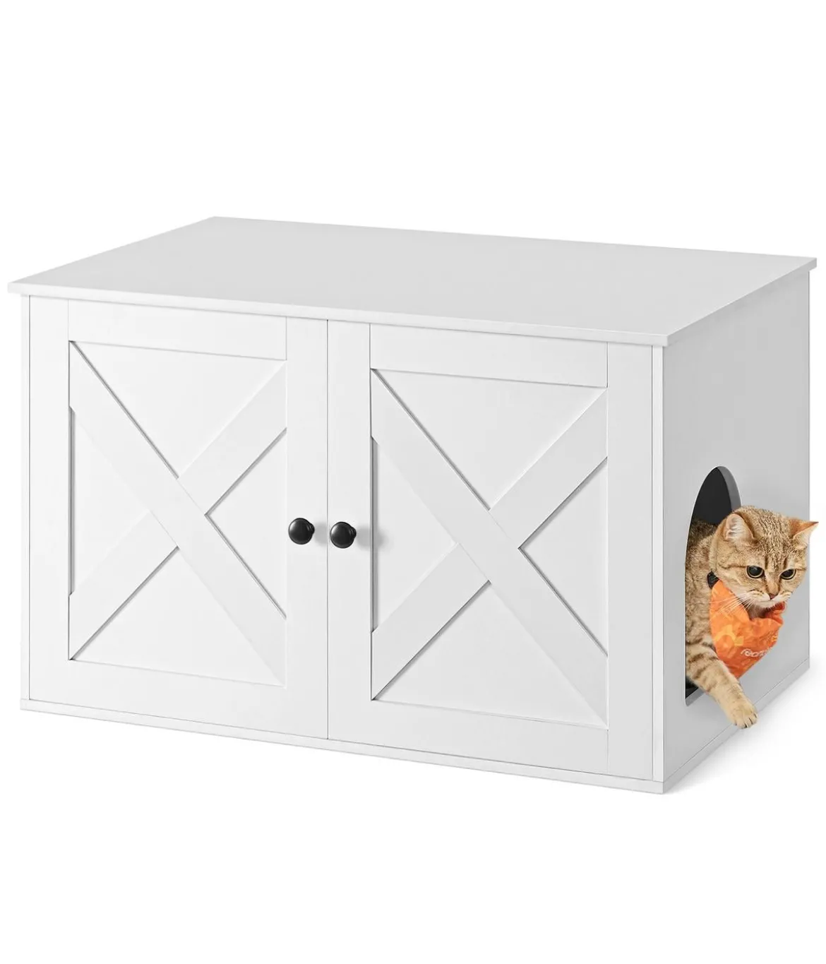 Feandrea Katzenklo-Schrank mit Türen, ca. B80/H49,2/T53 cm