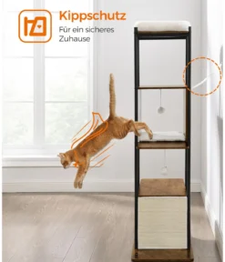Feandrea Kratzbaum, braun/weiß, ca. B80/H153/T40 cm