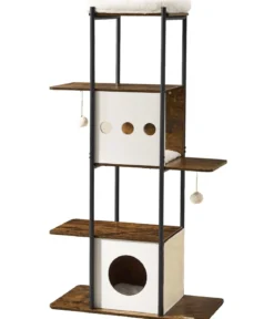 Feandrea Kratzbaum, braun/weiß, ca. B80/H153/T40 cm