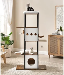 Feandrea Kratzbaum, braun/weiß, ca. B80/H153/T40 cm