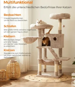 Feandrea Kratzbaum, hellbraun, ca. B49/H135/T49 cm