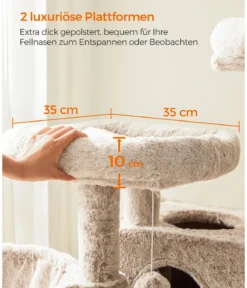 Feandrea Kratzbaum, hellbraun, ca. B49/H135/T49 cm