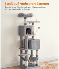 Feandrea Kratzbaum, hellgrau, ca. B49/H155/T40 cm