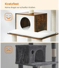 Feandrea Kratzbaum mit Plattform, ca. B72/H138/T64 cm