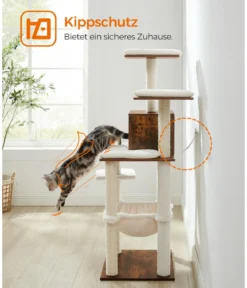 Feandrea Kratzbaum mit Plattform, ca. B72/H138/T64 cm