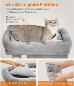 Feandrea Kratzbaum mit zwei Höhlen M, ca. B60/H74/T39 cm