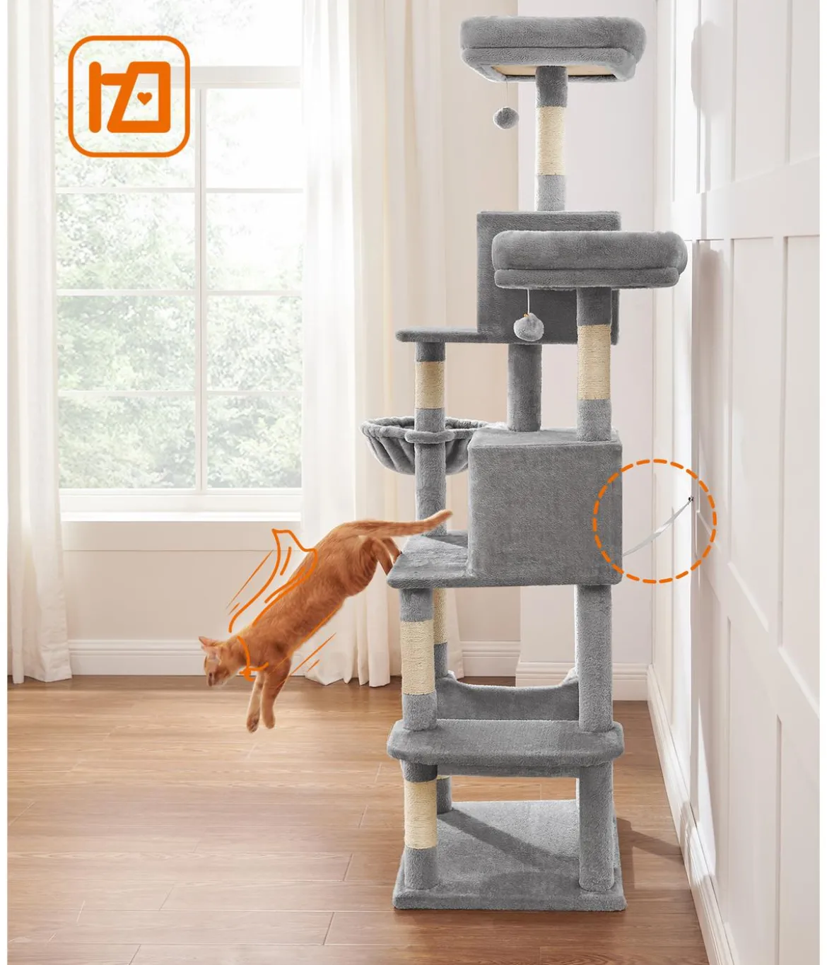 Feandrea Kratzbaum XXL, ca. B109/H199/T76,2 cm