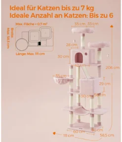 Feandrea Kratzbaum XXL, ca. B60/H206/T50 cm
