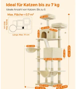 Feandrea Kratzbaum XXL, ca. B60/H206/T50 cm