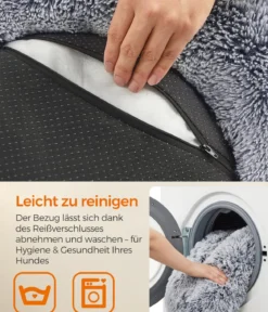 Feandrea Kuschelbett, rund, grau, Ø60/H20 cm