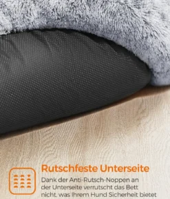 Feandrea Kuschelbett, rund, grau, Ø60/H20 cm
