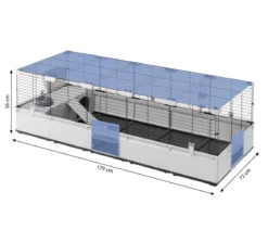 ferplast Nagerheim Modular 4, hellgrau, ca. B179/H56/T72 cm