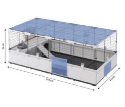 ferplast Nagerheim Modular 3, hellgrau, ca. B144/H56/T72 cm