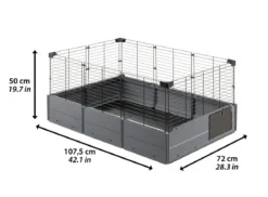 ferplast Nagerheim Multipla Open, schwarz, ca. B107/H50/T72 cm